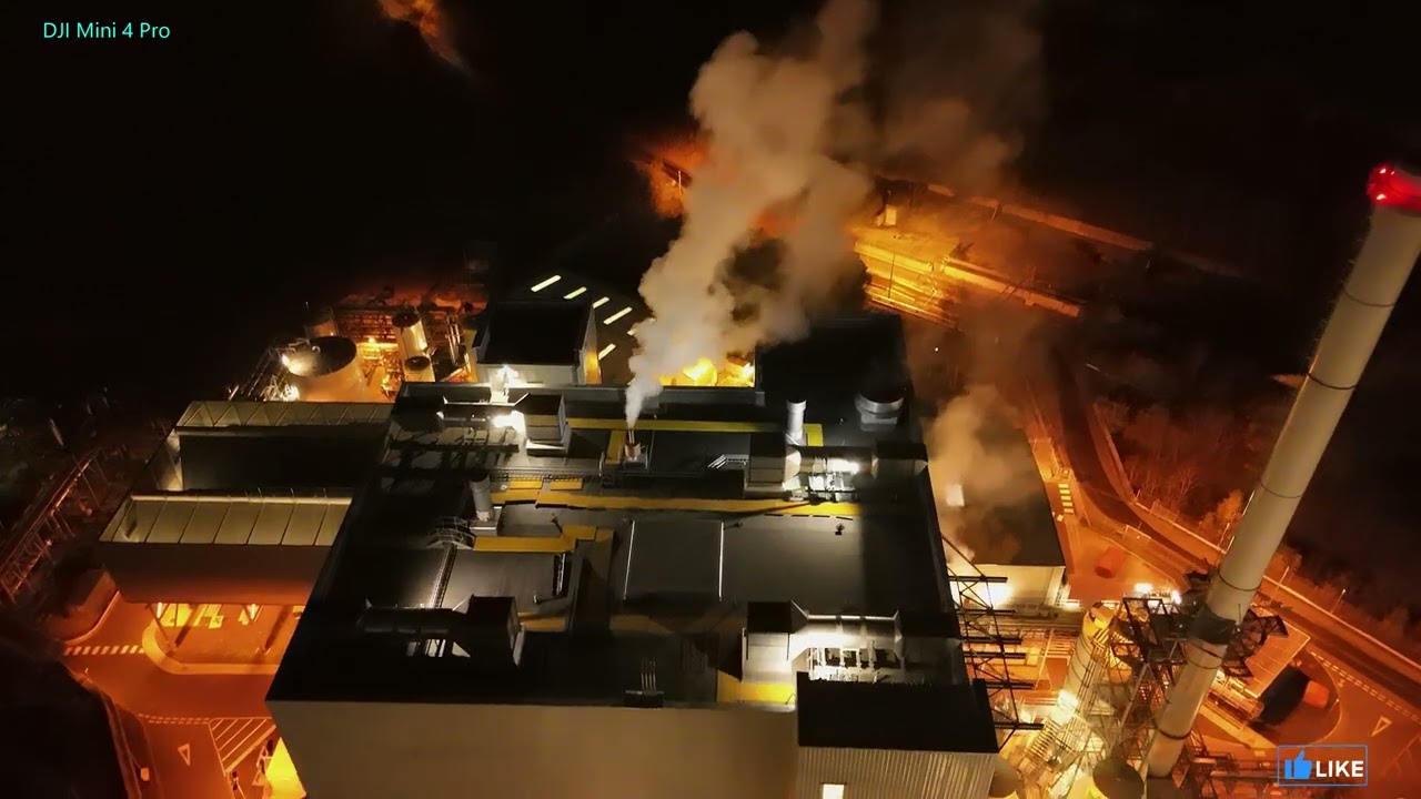 Glenrothes Biomass at Night - RWE Markinch Power Station