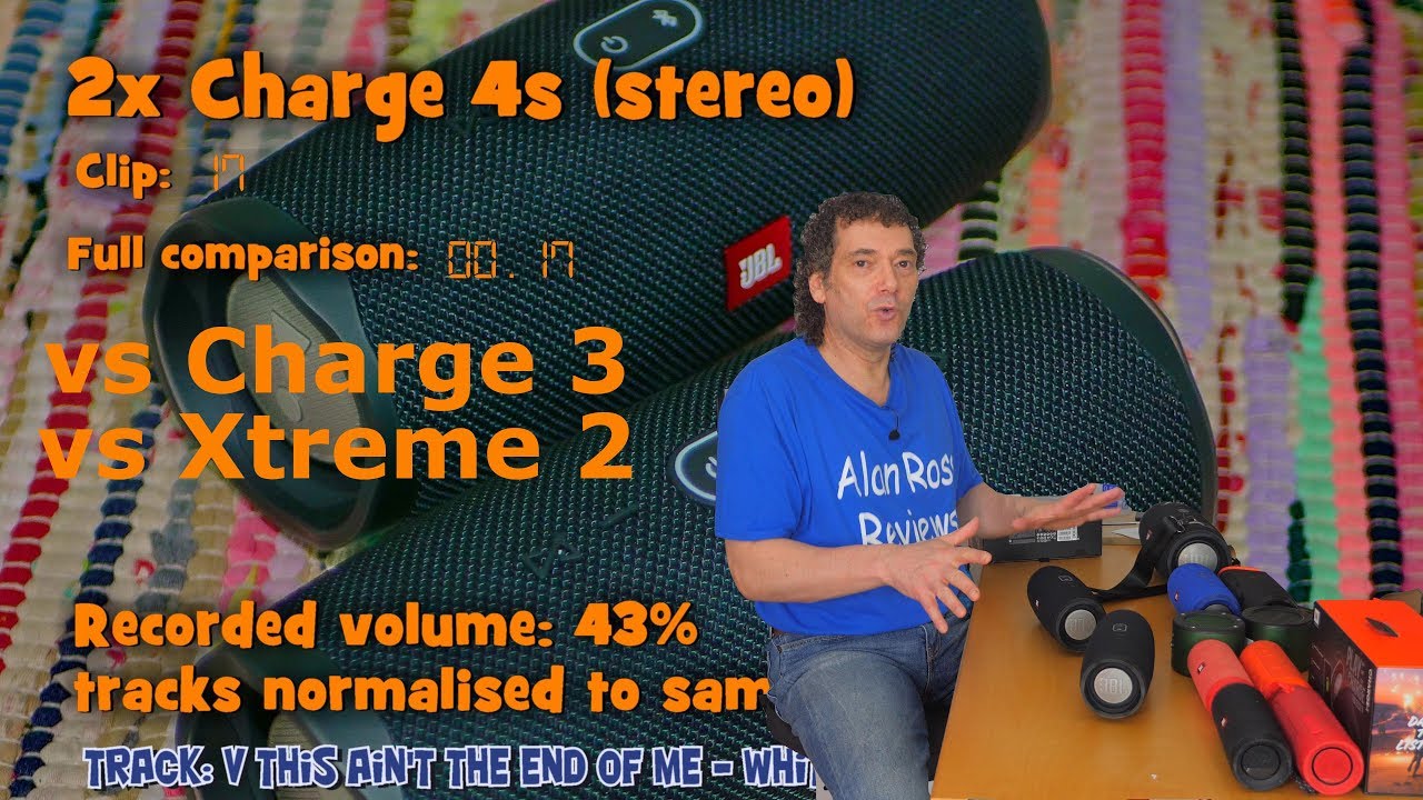 JBL Charge 4 in stereo - 2x Charge 4s v stereo pairs of Charge 3, flip 4, minirigs