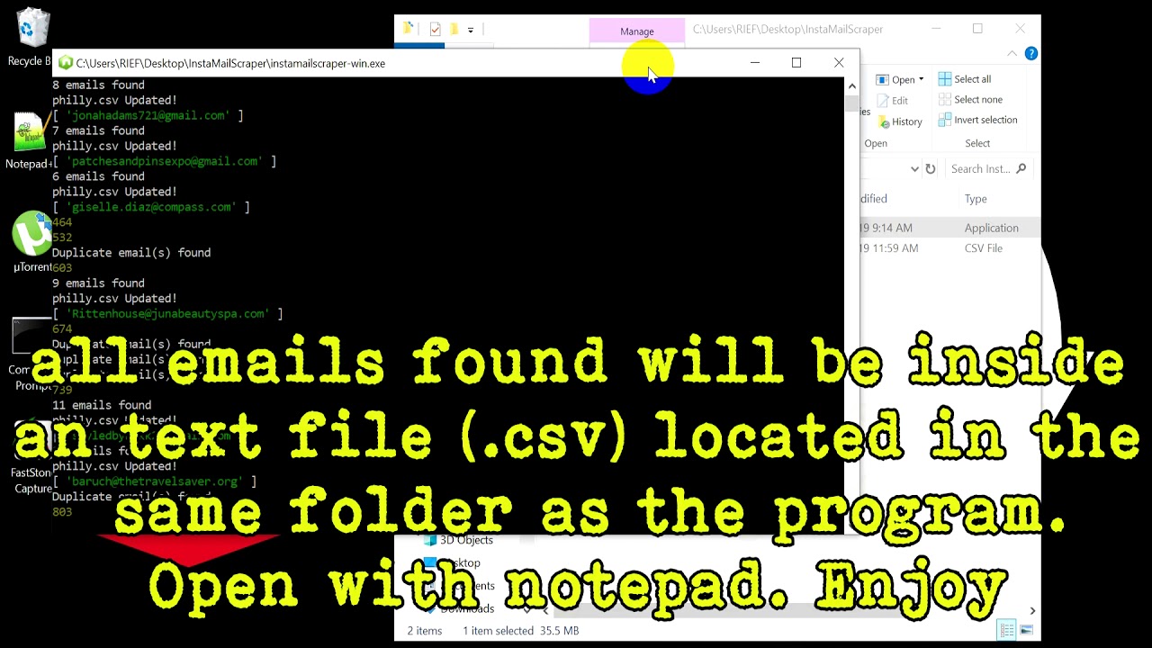 InstaMailScraper - The Best Email Scraper (win 10)