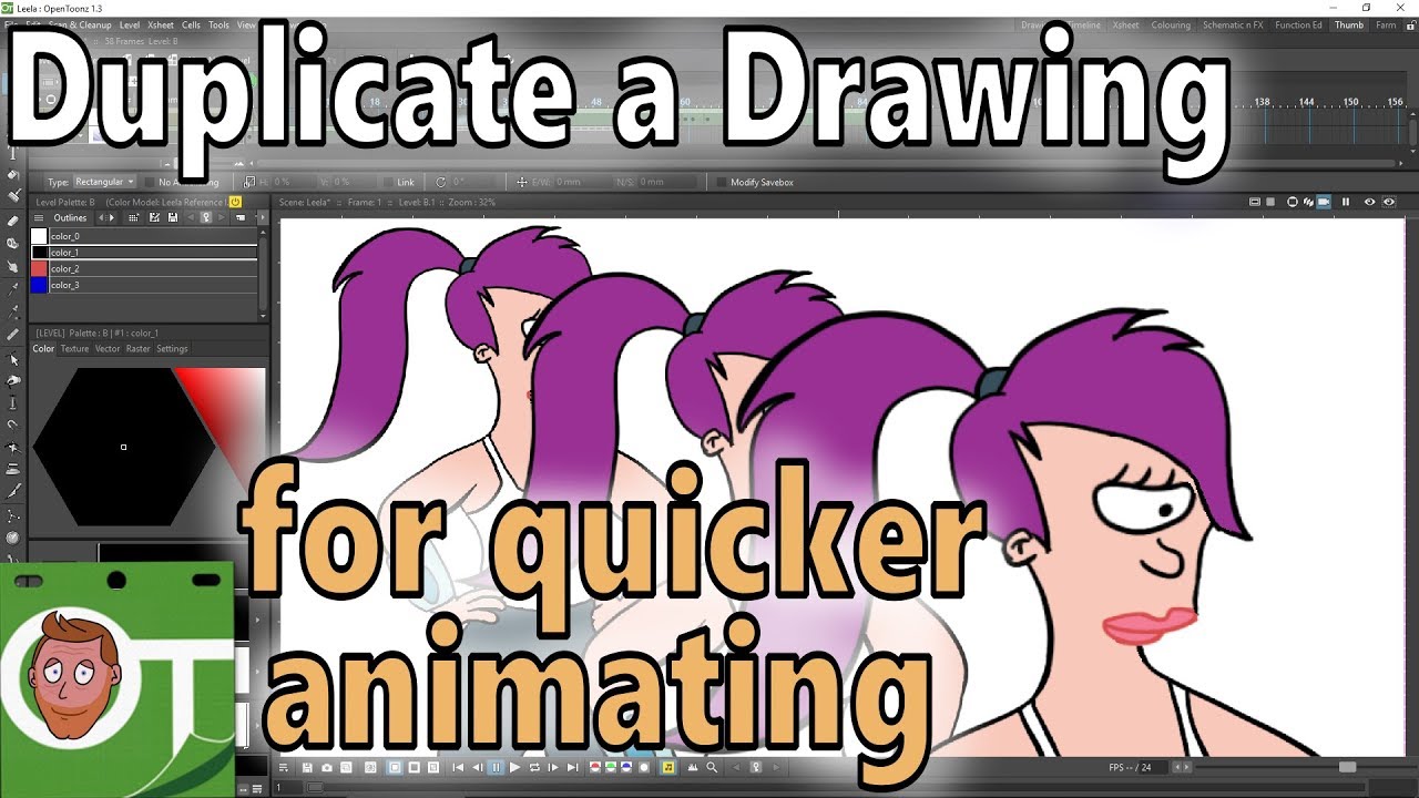 Using the Duplicate Drawing Key - OpenToonz Quick Tip
