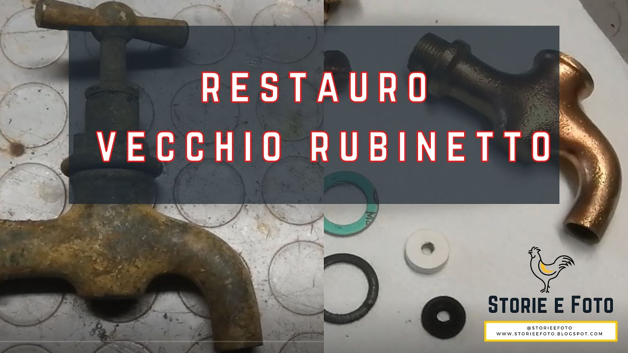 87 --- Restauro vecchio rubinetto di inizio '900 - Restoration of old brass faucet