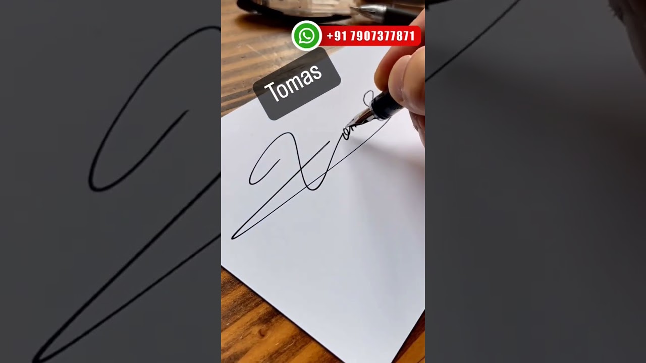 T LETTER SIGNATURE DESIGN 