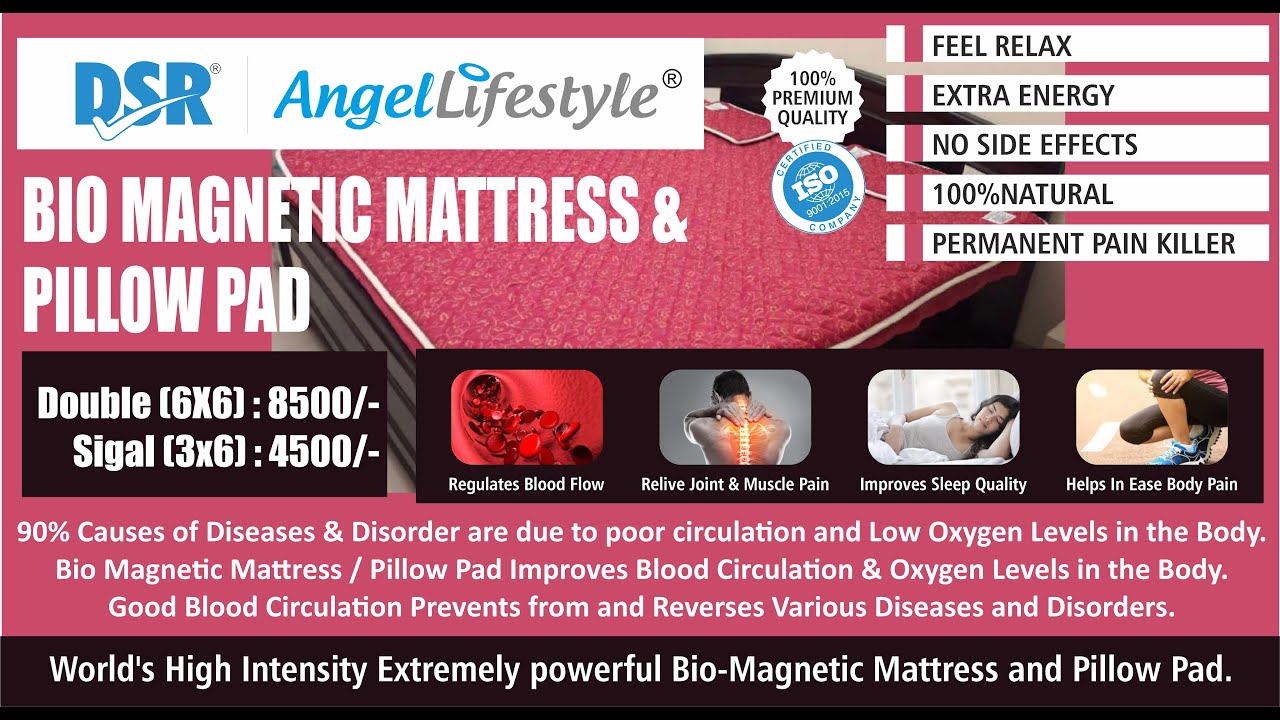 DSR Angel Lifestyle Permanent Pain Killer | 100% Natural Bio Magnetic Mattress & Pillow Pad
