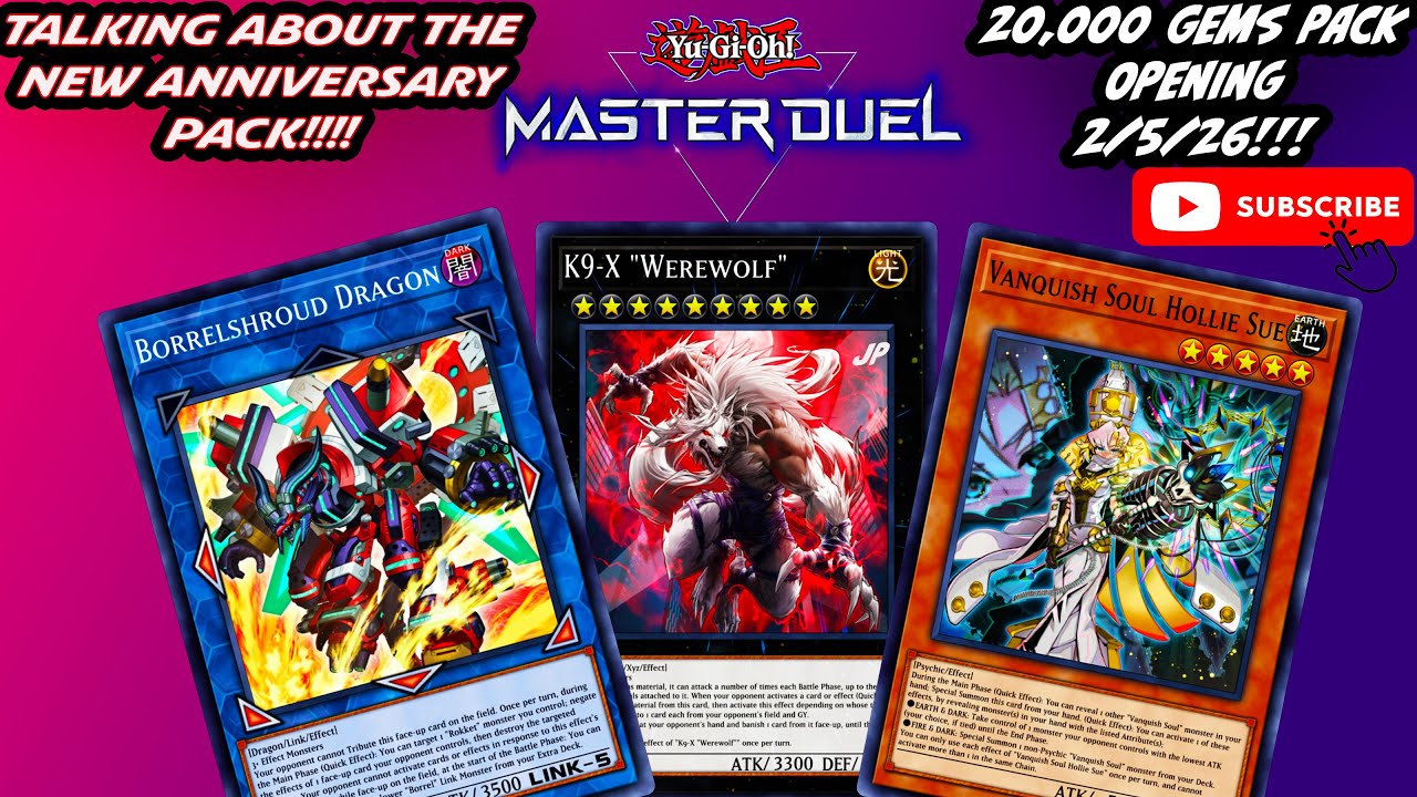 YUGIOH MASTER DUEL TALKING ABOUT THE ANNIVERSARY PACK 2/5/26 SO EXCITED!!!!