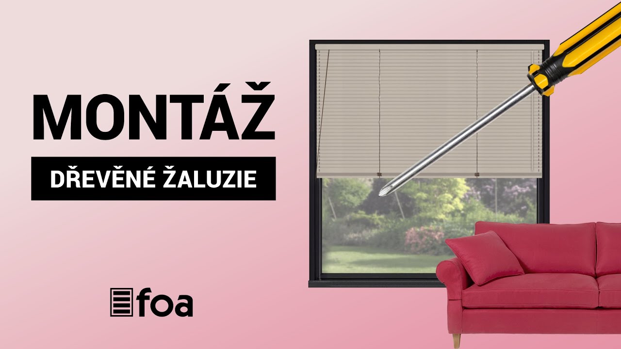 Montáž dřevěné žaluzie - zavěšení na okno bez vrtání | FOA
