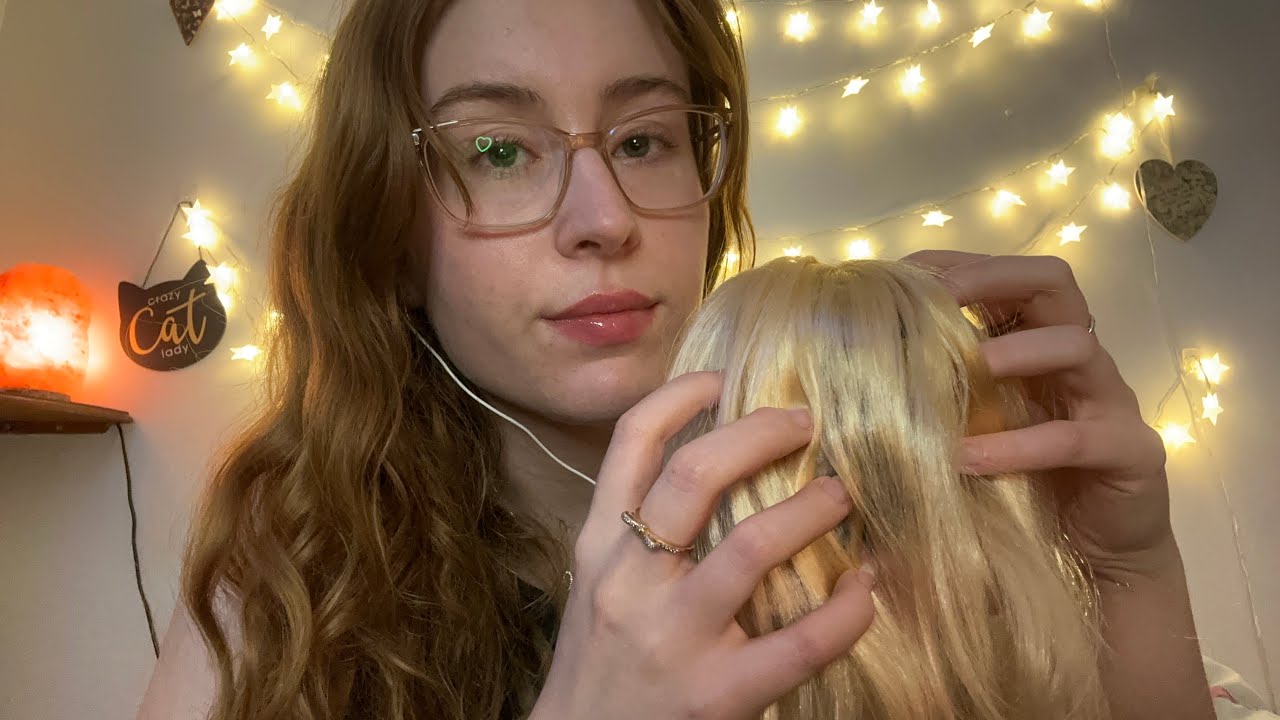 ASMR - Scratching your Hair, Wig Mic Scratch | Whispered Affirmations