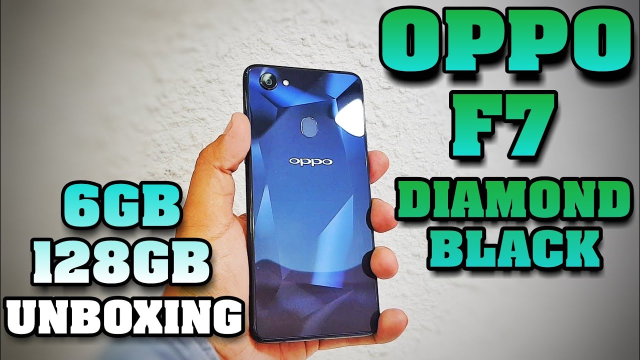 Oppo F7 Unboxing Diamond Cut Black Edition 6gb/128gb