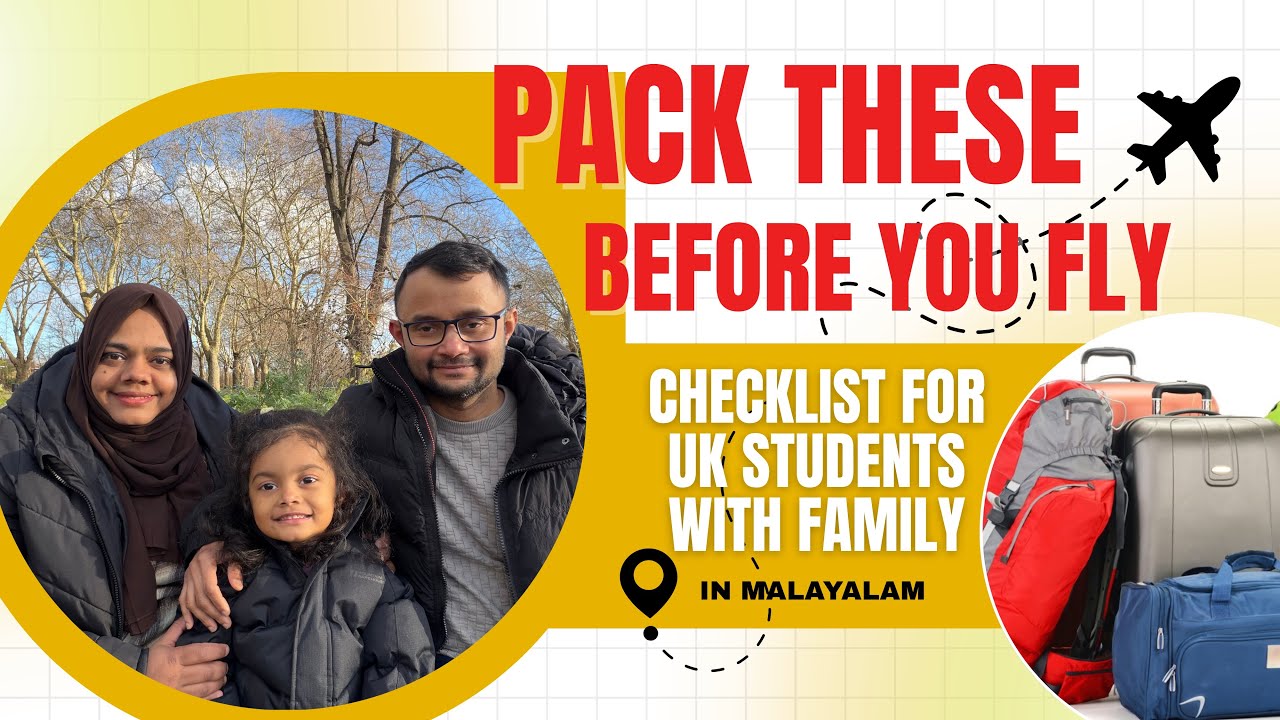 UK Travel Packing Checklist & Tips for Students & Families | Malayalam Guide #2026 