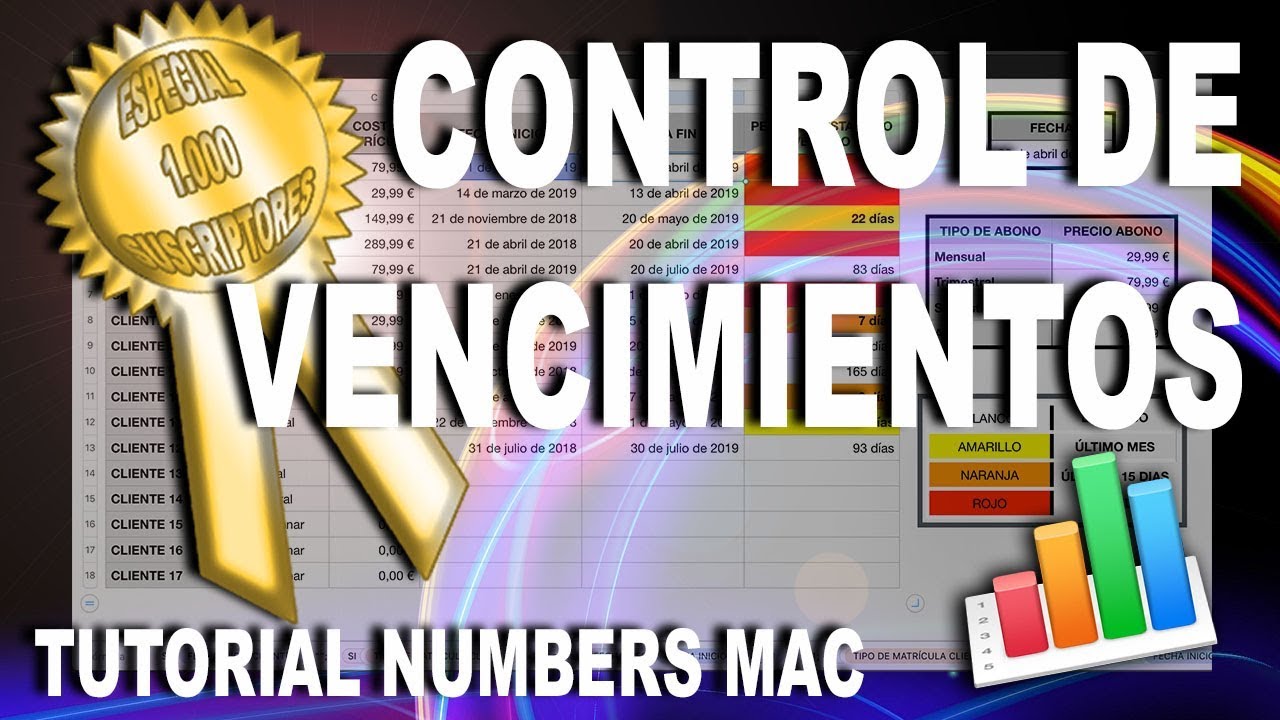 CONTROL DE VENCIMIENTOS | TUTORIAL NUMBERS MAC | ESPECIAL 1000 SUSCRIPTORES