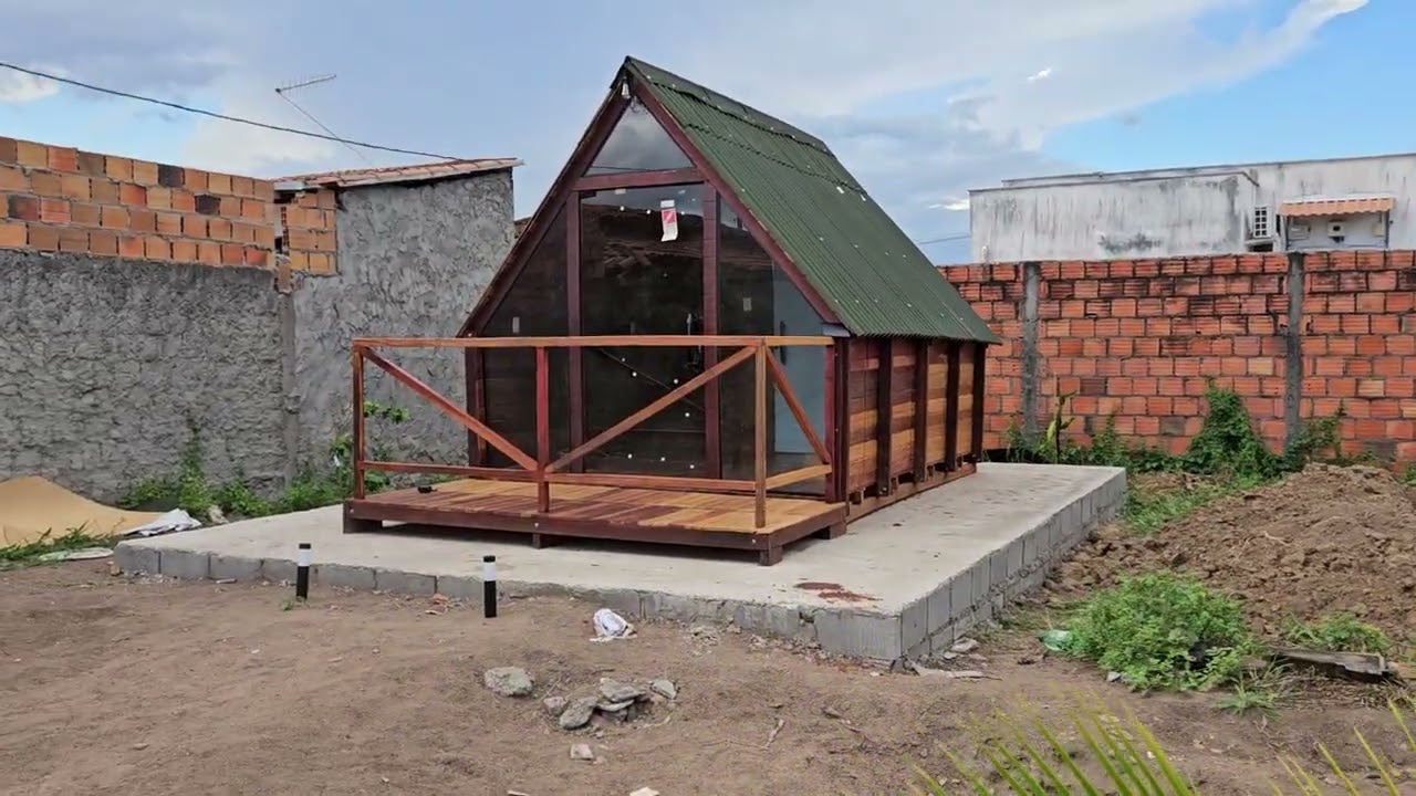 Coloquei um chalé na mini chácara de 1.000m² Tá Ficando linda!