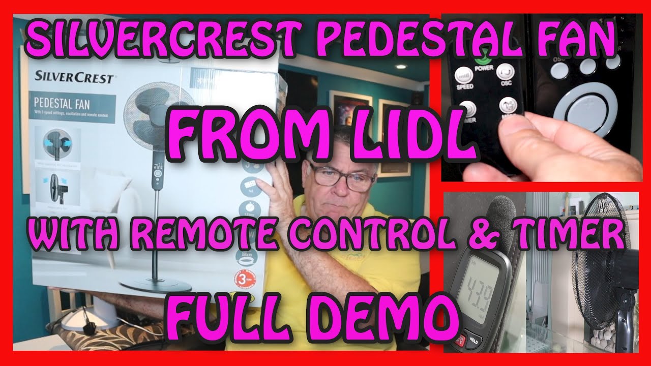 Silvercrest Pedestal Fan with remote and timer from Lidl