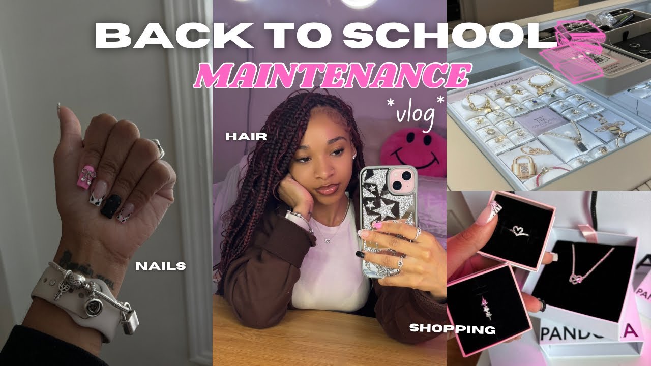 Back To School Maintenance Vlog: Hair, Nails, Shopping +more 📚🛍️