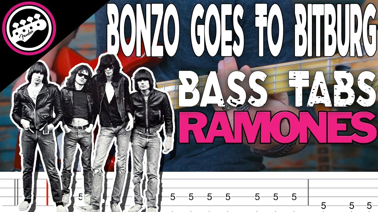 The Ramones - Bonzo Goes To Bitburg | Bass Cover With Tabs in the Video