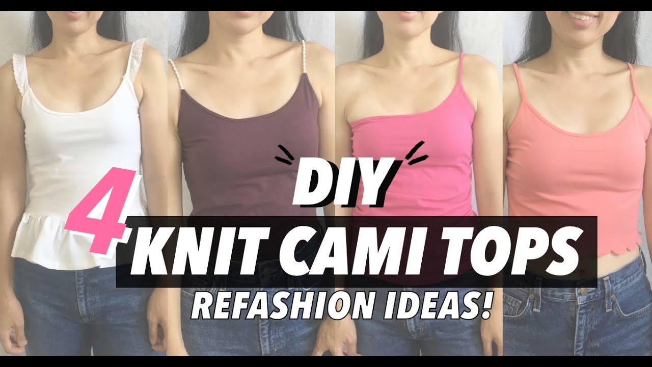 Knit Cami Top Refashion Ideas (4 Easy Upcycle Projects!)