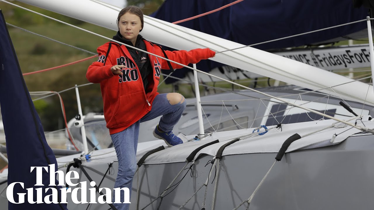 Greta Thunberg sets sail on zero-carbon Atlantic voyage