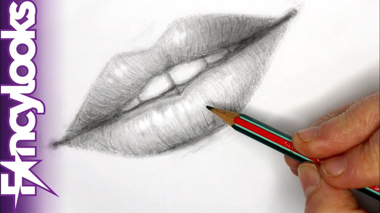 Cómo dibujar una boca realista con lápiz - paso a paso