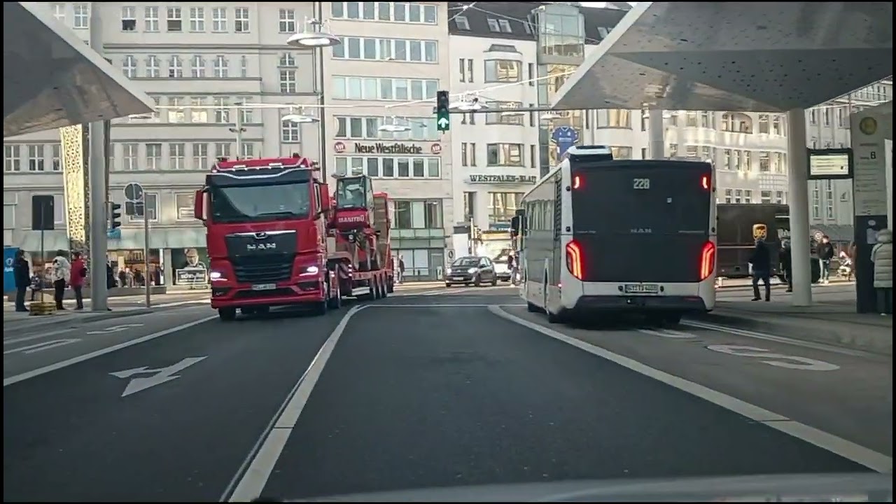 City drive in Bielefeld center and east