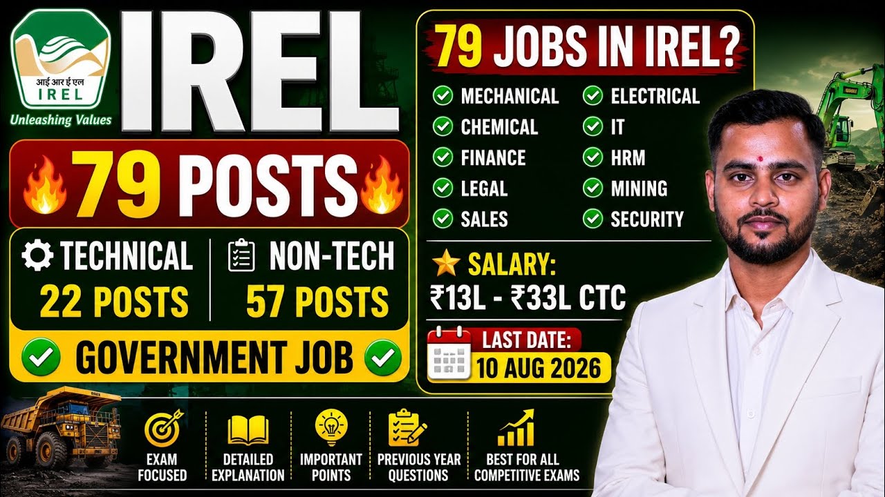 Вакансии в IREL (India) Limited 2026 | 79 мест | Технические и нетехнические специальности | Полн...