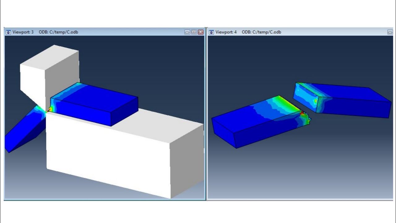 #Abaqus tutorial: cutting metal using finite element method