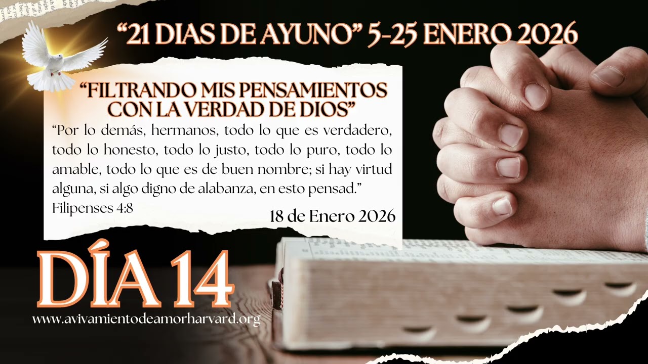 Día 14 “Filtrando mis pensamientos con la palabra de Dios” Pastora Alejandra Medrano 