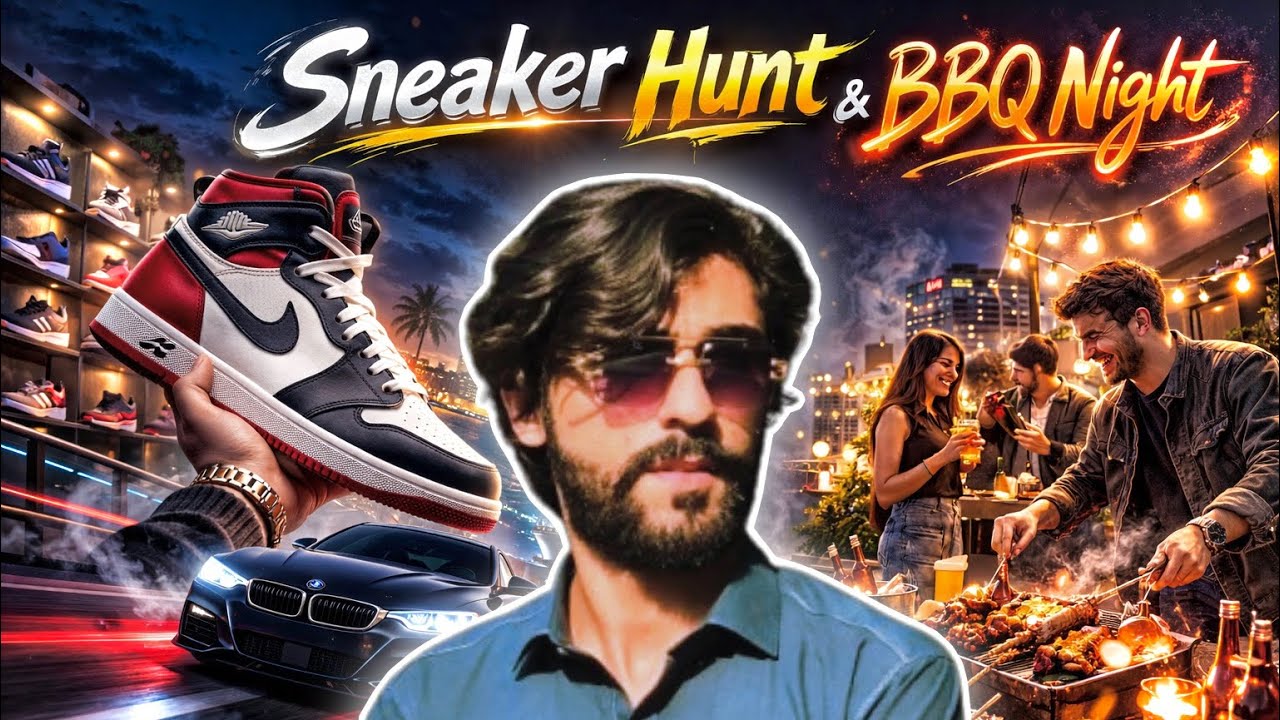 BBQ night gone crazy ..😂|Finding new sneakers for sheery bhai 😵‍💫🤝