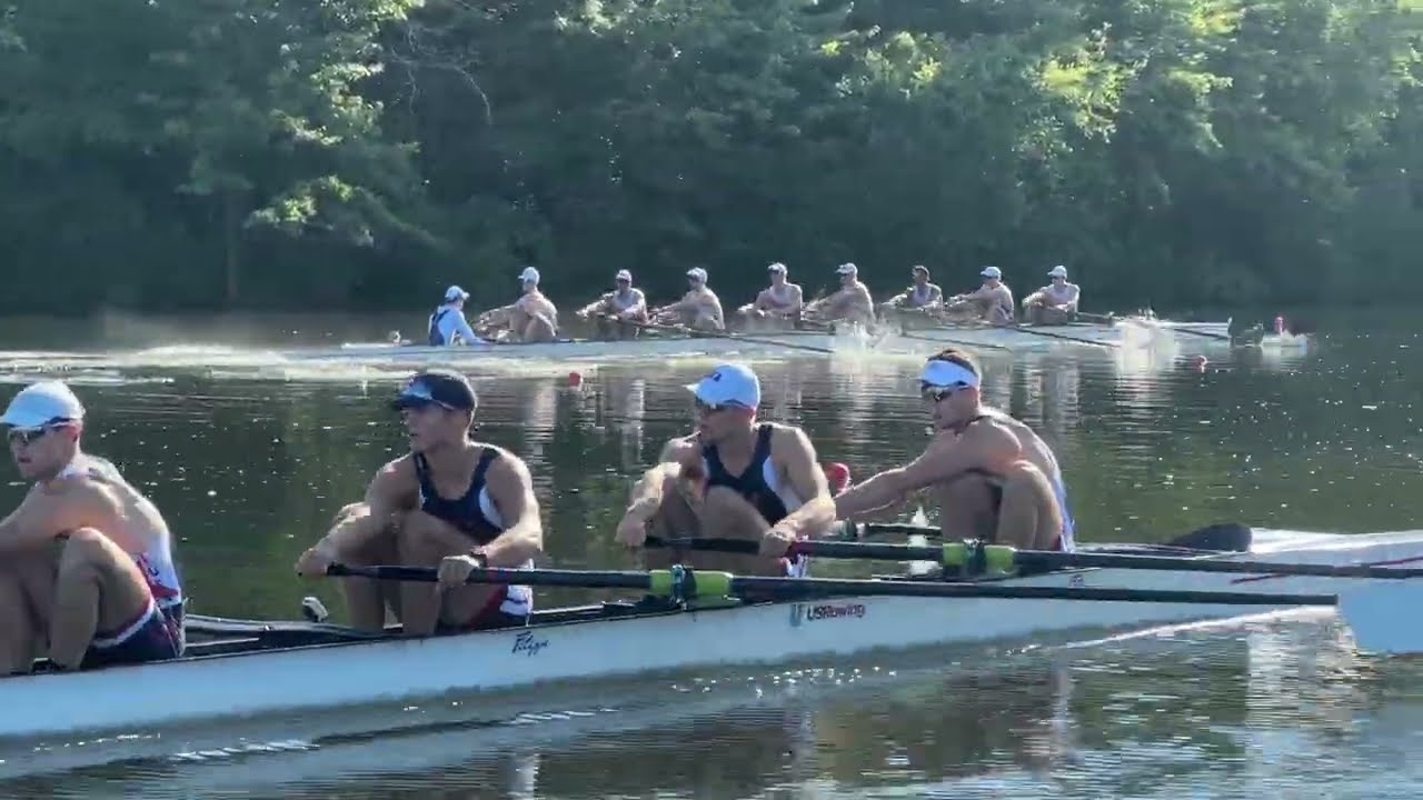 1:18 starting 500m (feat. M4-) | 2024 U.S. Olympic 8+, July 3rd | Lake Mercer, NJ