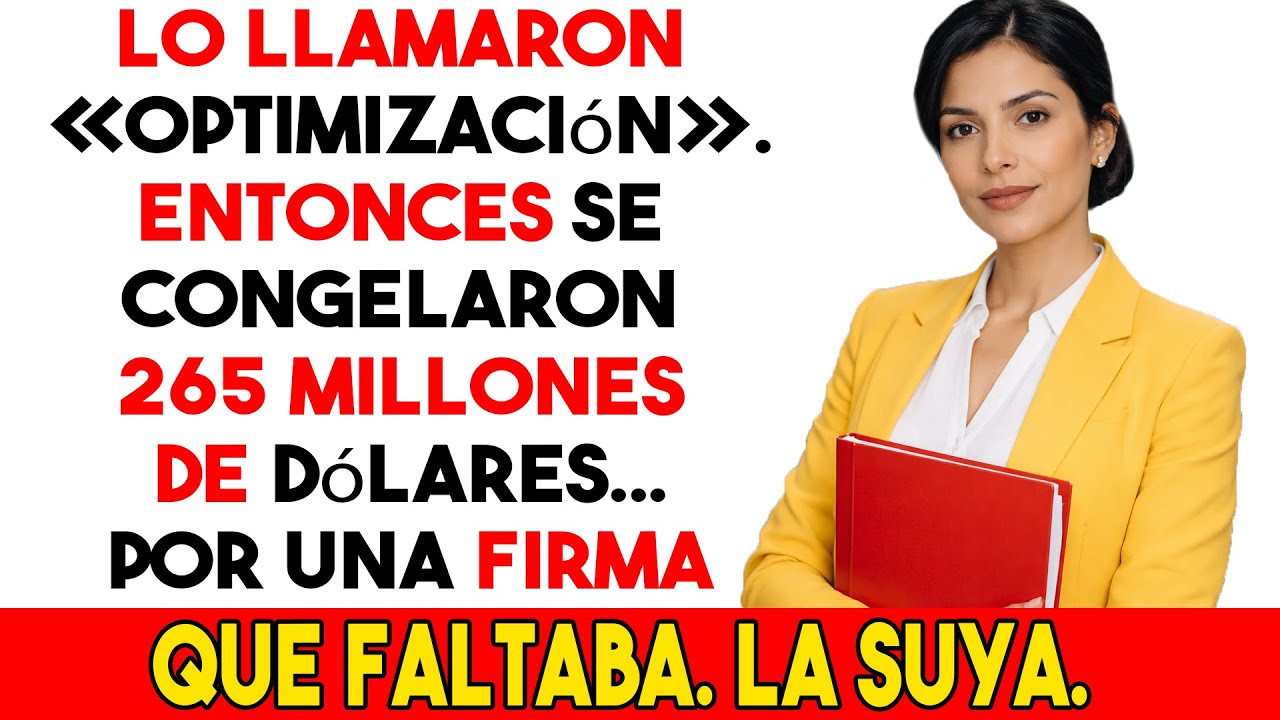 La llamaron “optimización”… pero su firma detuvo 265 millones de dólares