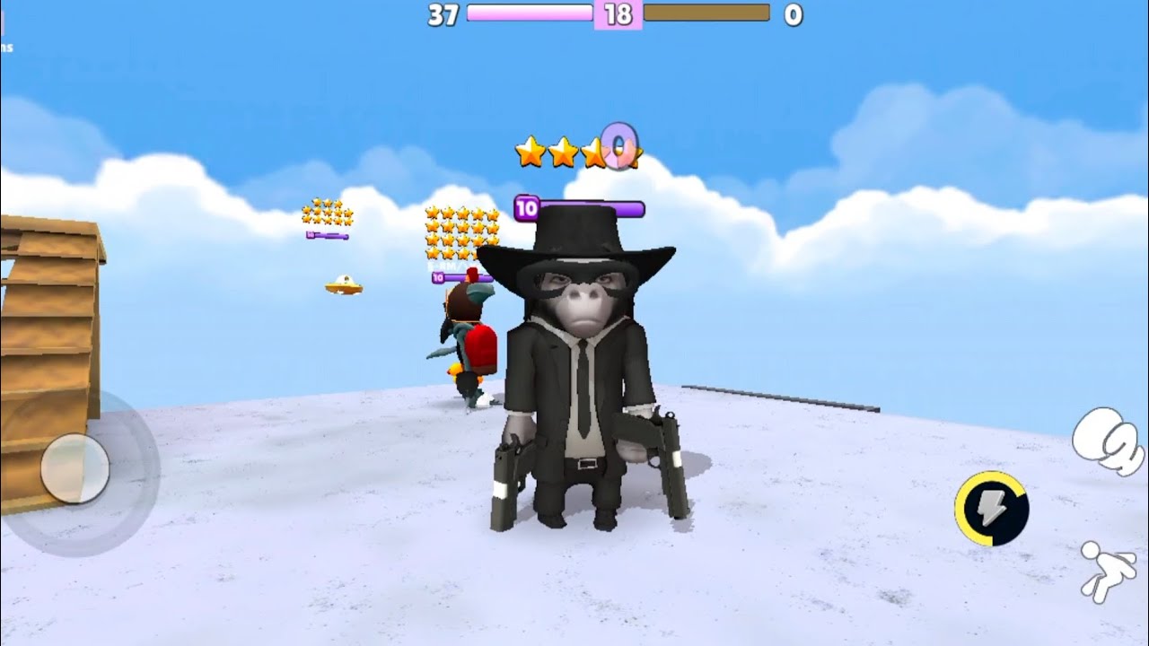 A GAMEPLAY WITH GORILLA 🦍 BATTLE GANG GAMEPLAY 😁
