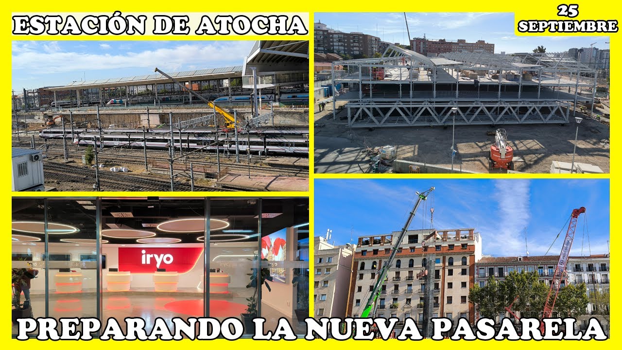 🚧 OBRAS ESTACIÓN ATOCHA: NUEVA PASARELA PEATONAL EN P3 CASI LISTA | 25 SEPTIEMBRE 2025 🚧