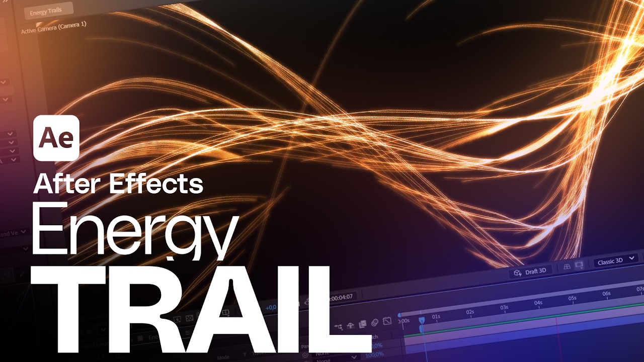 Energy Trail Effect | Glowing Particle Streams in After Effects