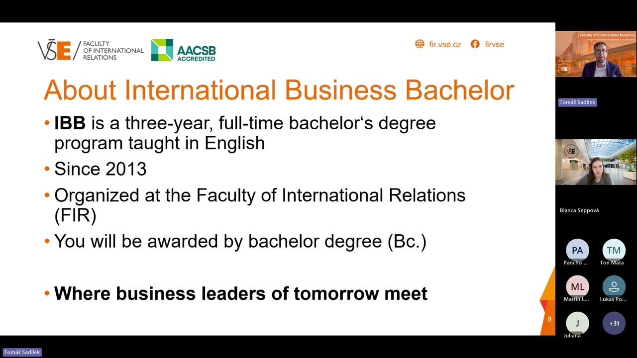 Webinar for prospective students Bachelor’s Programme in International Business (29.1. 2026)