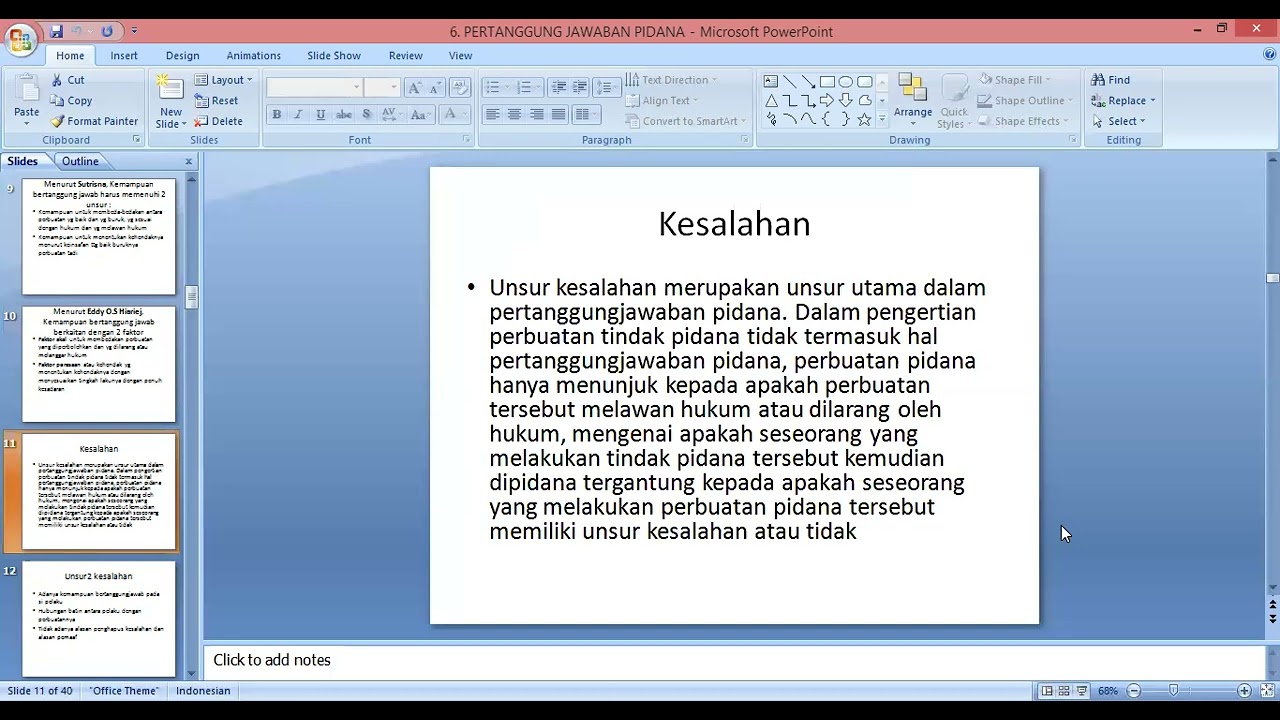 PERTANGGUNGJAWABAN PIDANA