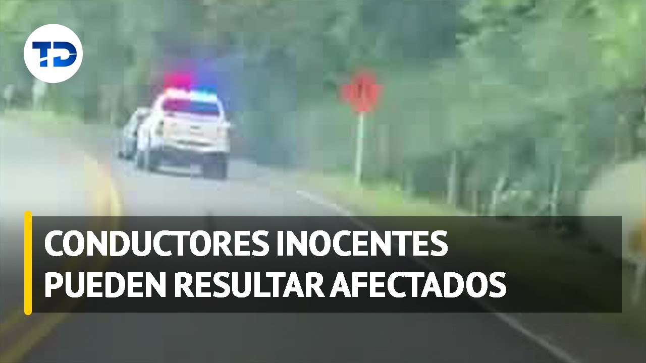 Policías disparan en persecución en carretera Costanera Sur | VIDEO