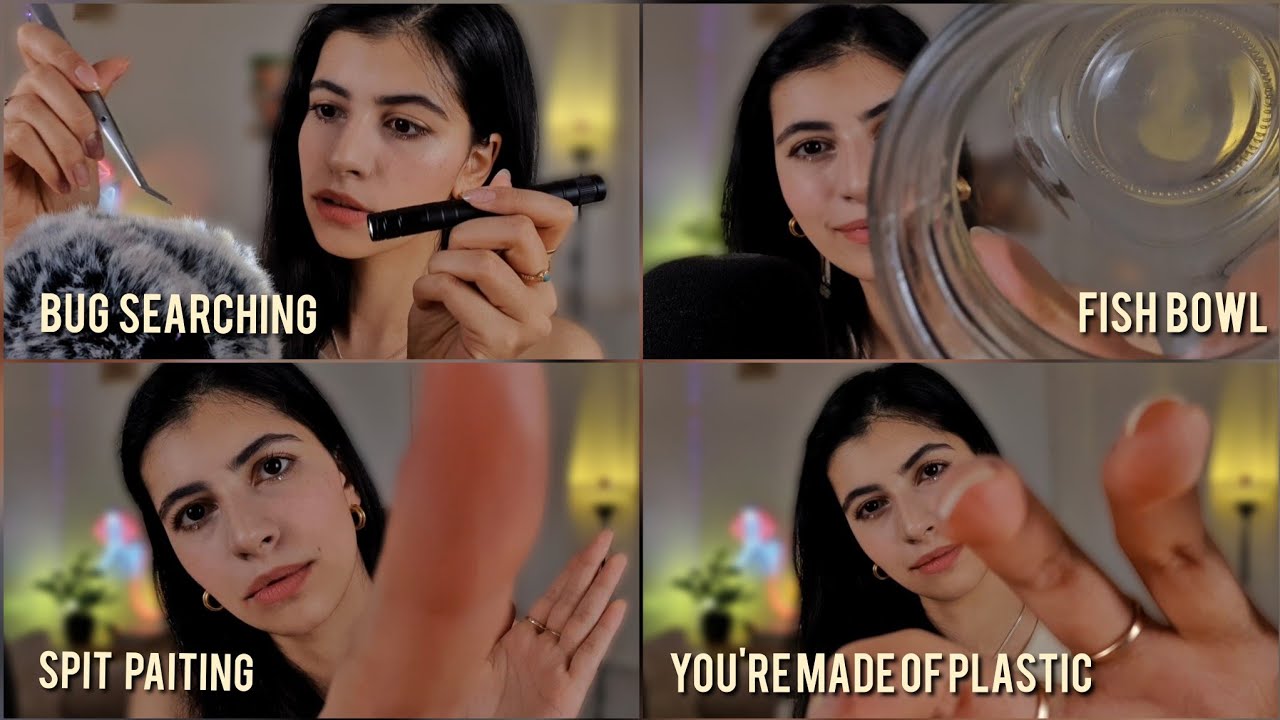 ASMR po polsku TRENDY ASMR (bug searching, fish bowl, spit paiting, you're made of plastic)