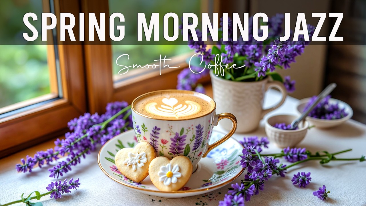 Spring Morning Jazz ☕ Smooth Jazz Cafe Background Music & Bossa Nova Piano for Work, Study, Relax