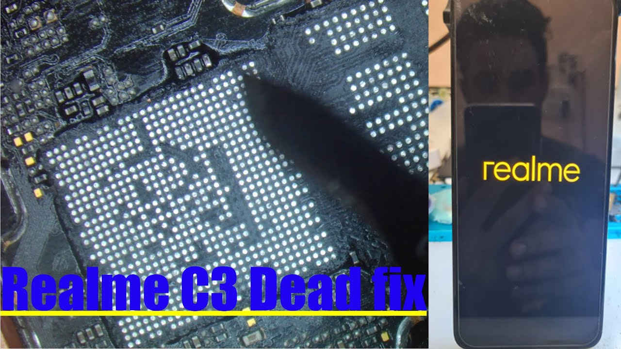 Realme C3 || Dead Recovered || Just Reball Black Pasted Cpu Emcp.