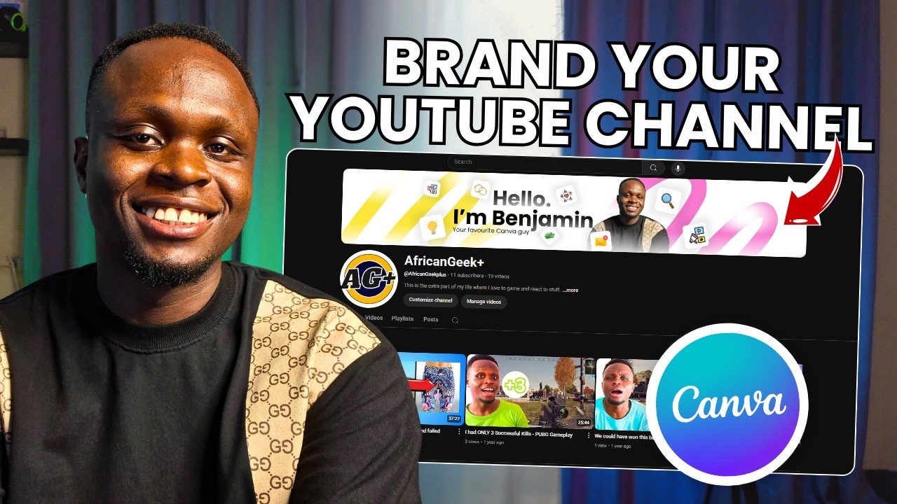 Простой дизайн баннера YouTube в Canva — шаг за шагом!