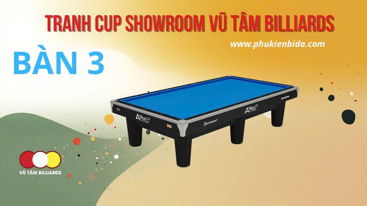 Tranh 16, DƯƠNG SANG  (Cao Lãnh) - VĂN LÂM  (BT King), Bida 3 Băng Cup Showroom Vũ Tâm Billiards