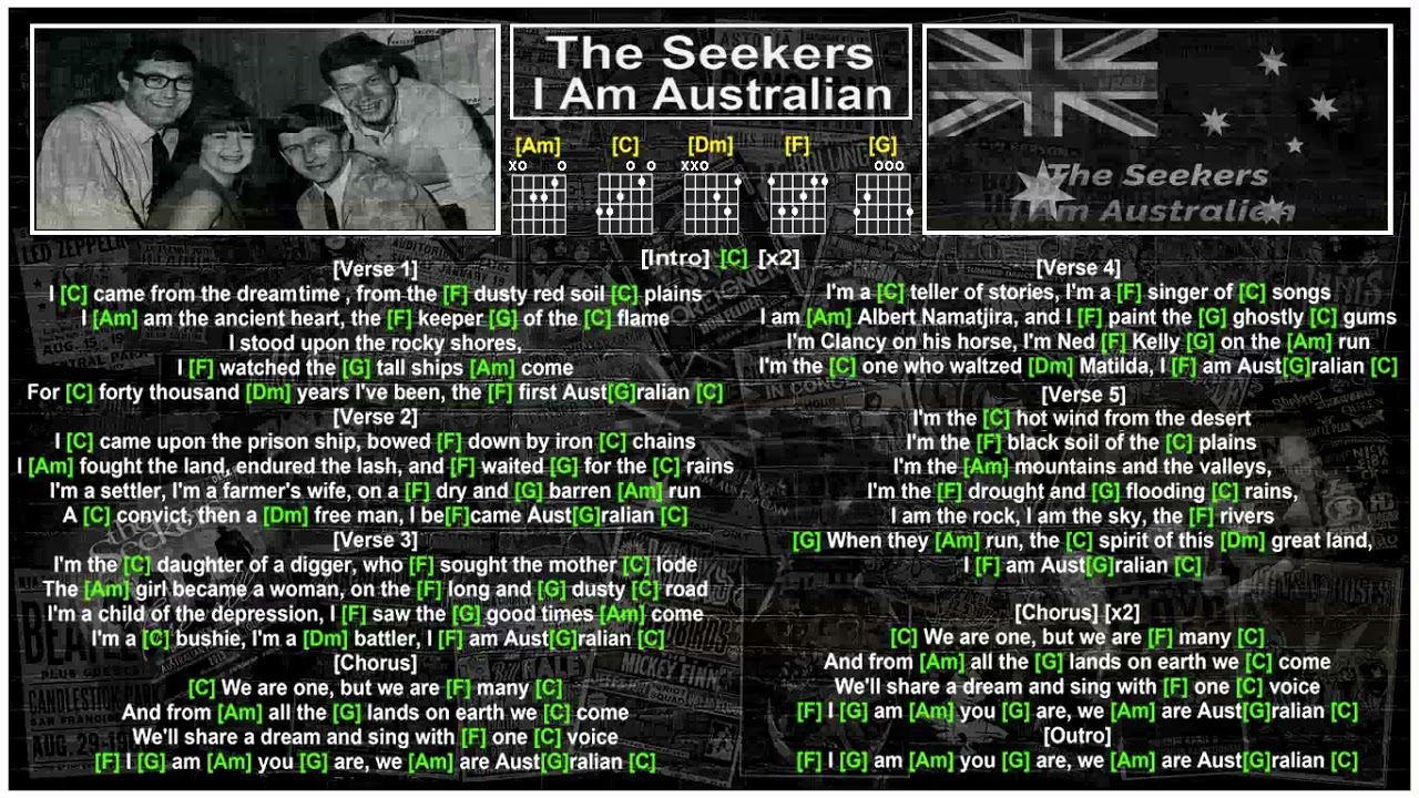 The Seekers - I Am Australian [Jam Track]  [Guitar chords & lyrics]