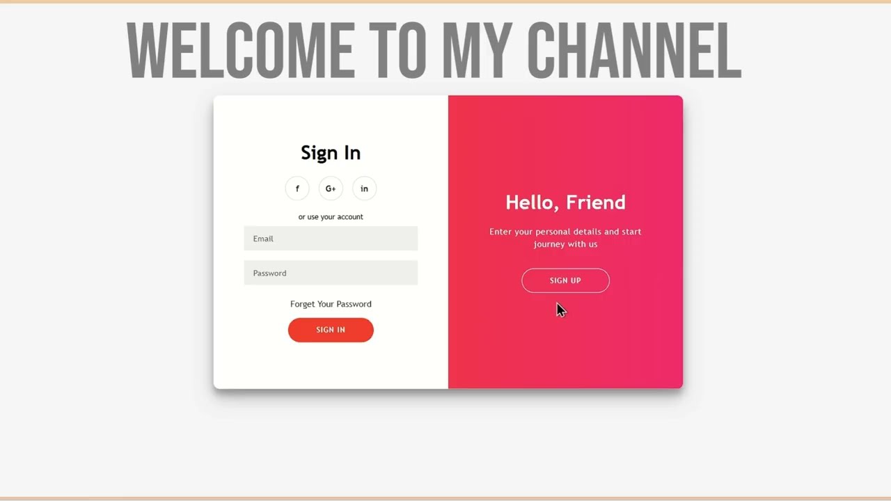 🔥 Sliding Login & Signup Form Using HTML CSS JavaScript | Animated UI Project