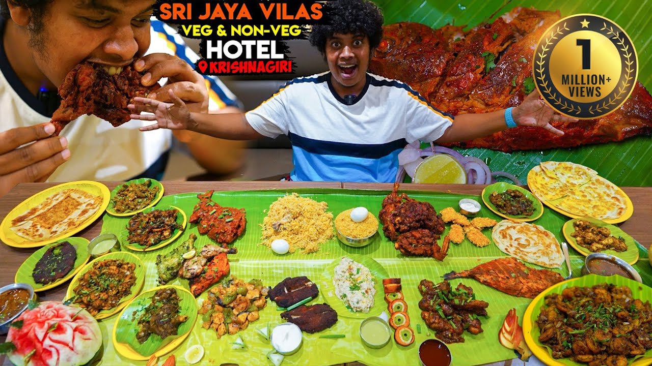 Non-Veg Feast in Banana Leaf - Sri Jaya Vilas - Vaniyambadi Biryani - Krishnagiri - Irfan's View