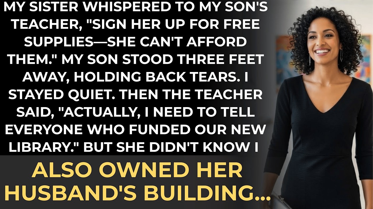 My Sister Told My Son's Teacher I Needed Charity, 