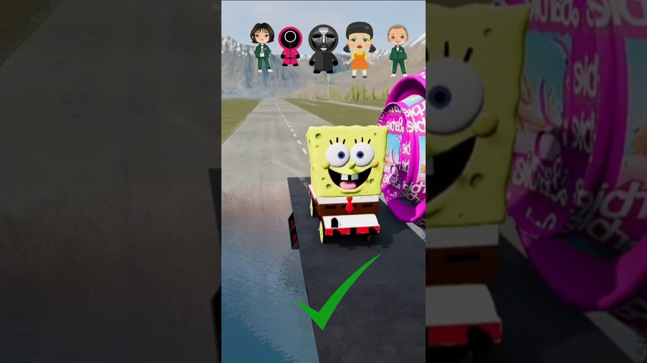 SpongeBob & Iron Man: Insane Stunts & Wacky Rides #BeamNGDrive #Crash