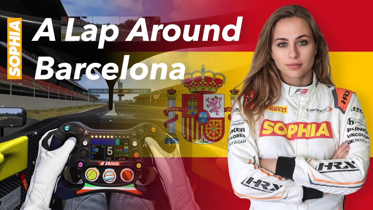 SOPHIA FLOERSCH - A LAP IN BARCELONA | Track guide | SIM - real life | AssettoCorsa | FIA F3