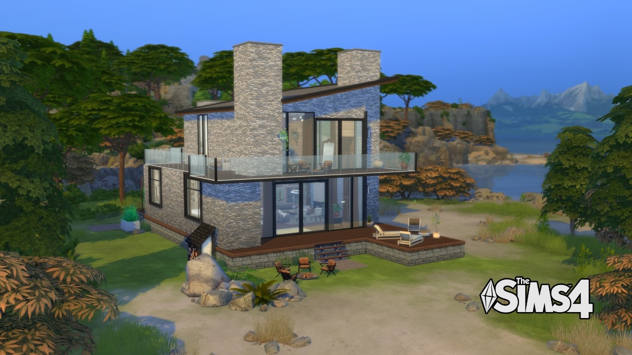 Stone Cabin near beach || The Sims 4 || Speed Build || NoCC || Merel Meister