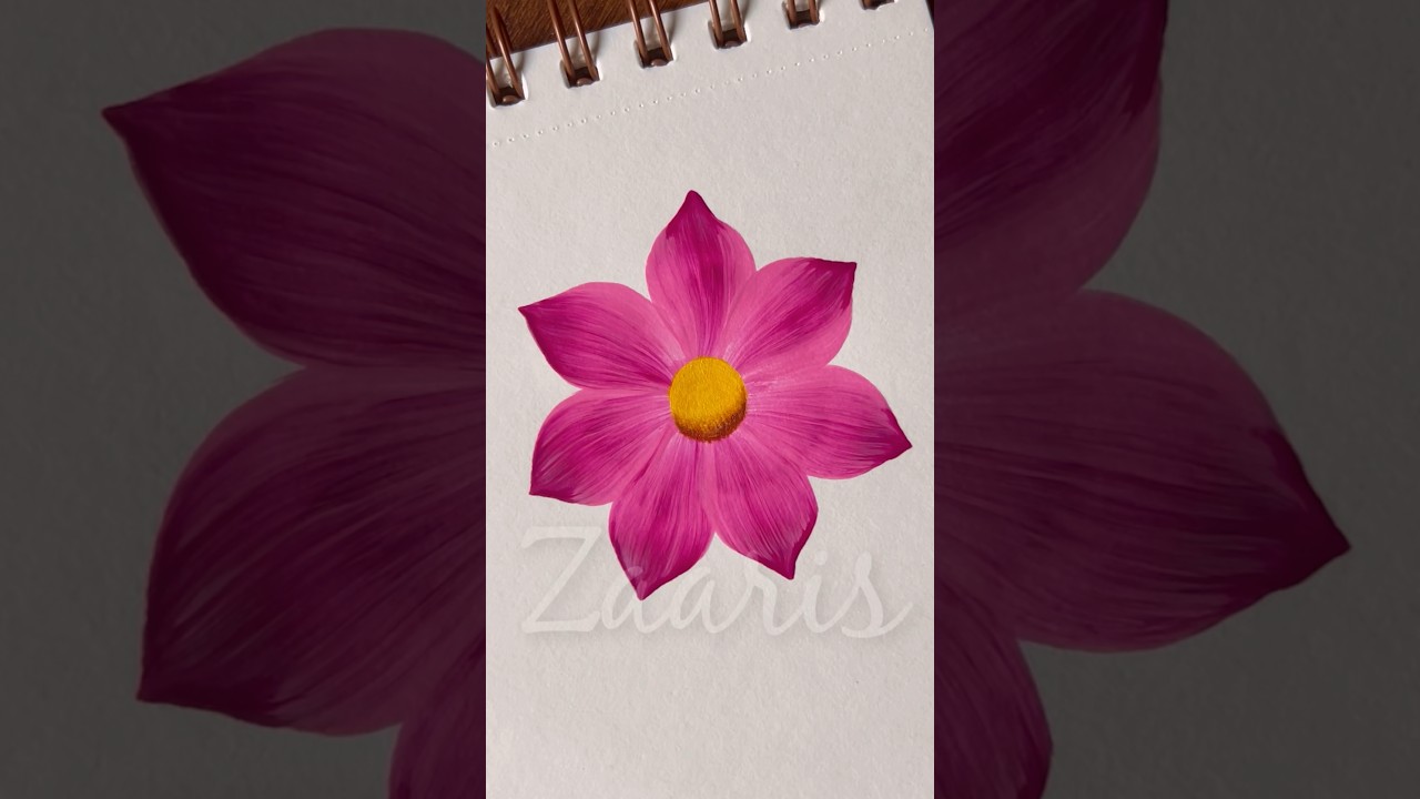 🌺💯🫶💖EASIEST flower painting using acrylic paints 🎨🫶🌺💯💖 #flowerpainting #shorts #art