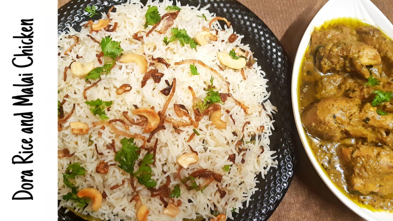Dora Rice and Malai Chicken Recipe by Silver Ladle| Dora Rice| Malai Chicken
