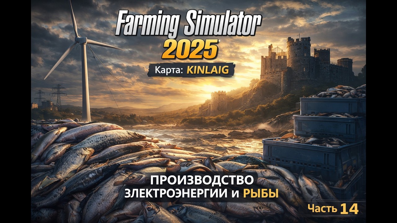 Электроэнергия и РЫБНЫЙ ГИГАНТ! Производство на максимум Farming Simulator 2025 Kinlaig #14