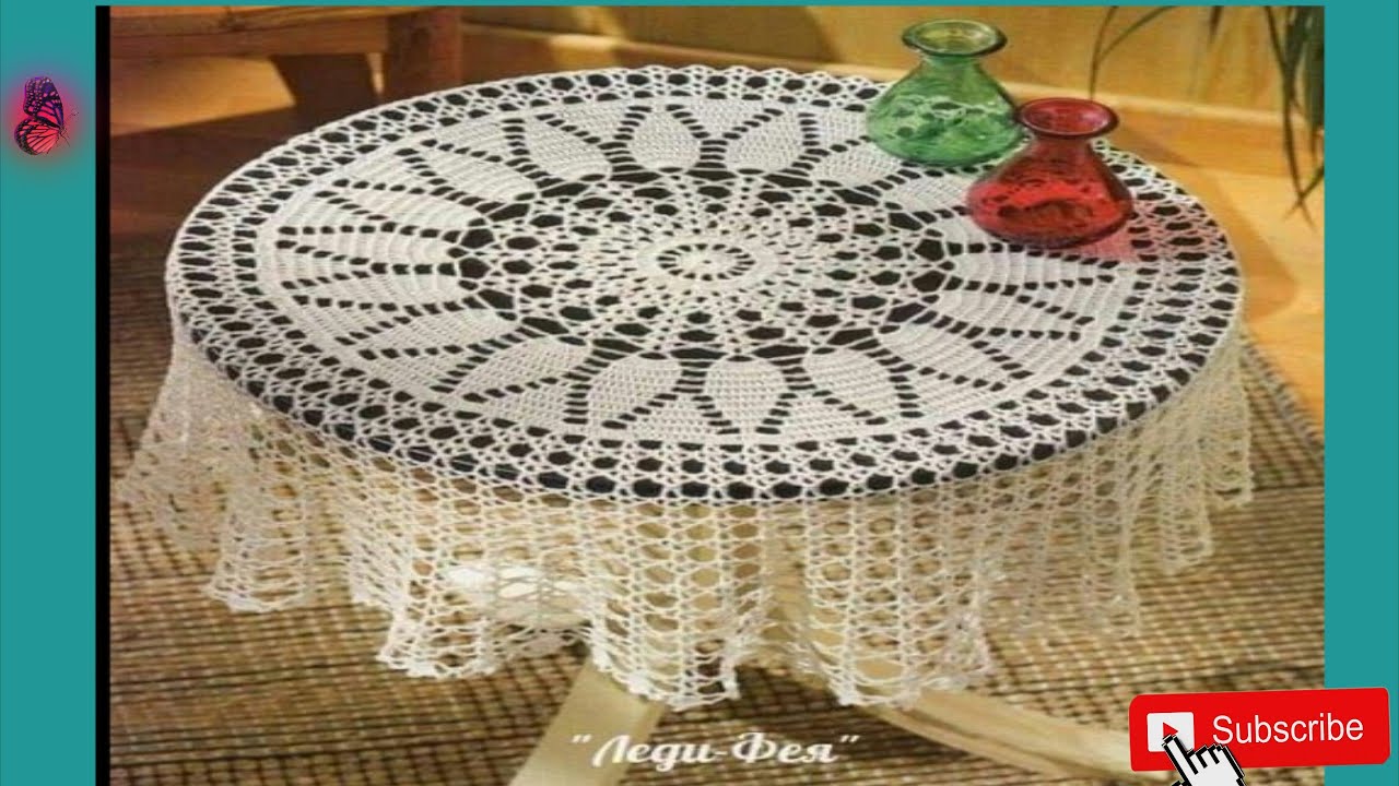 MANTEL REDONDO DE PINOS a crochet.  TUTORIAL PASO A PASO. PRIMERA PARTE