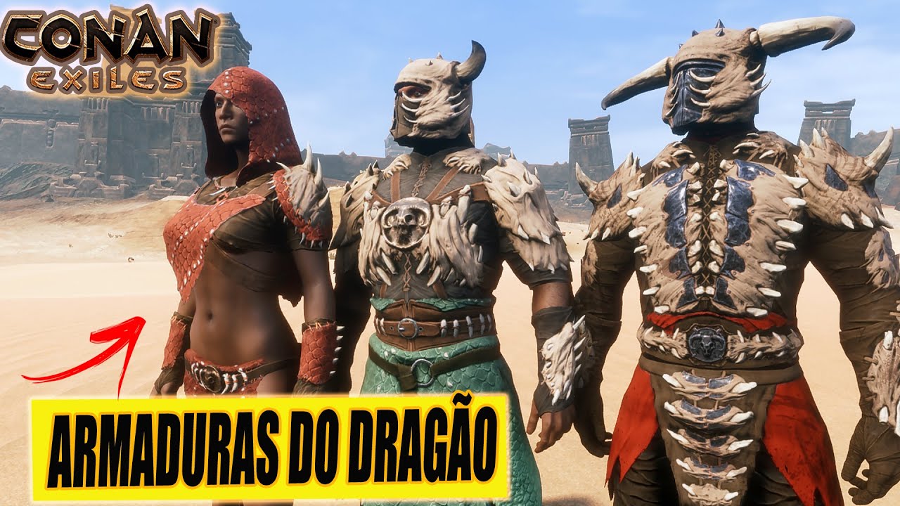 ARMADURAS DE OSSO DE DRAGÃO MUITO FORTE ENCONTRAMOS ALQUIMISTA T4 - CONAN EXILES 2021 T6EP14